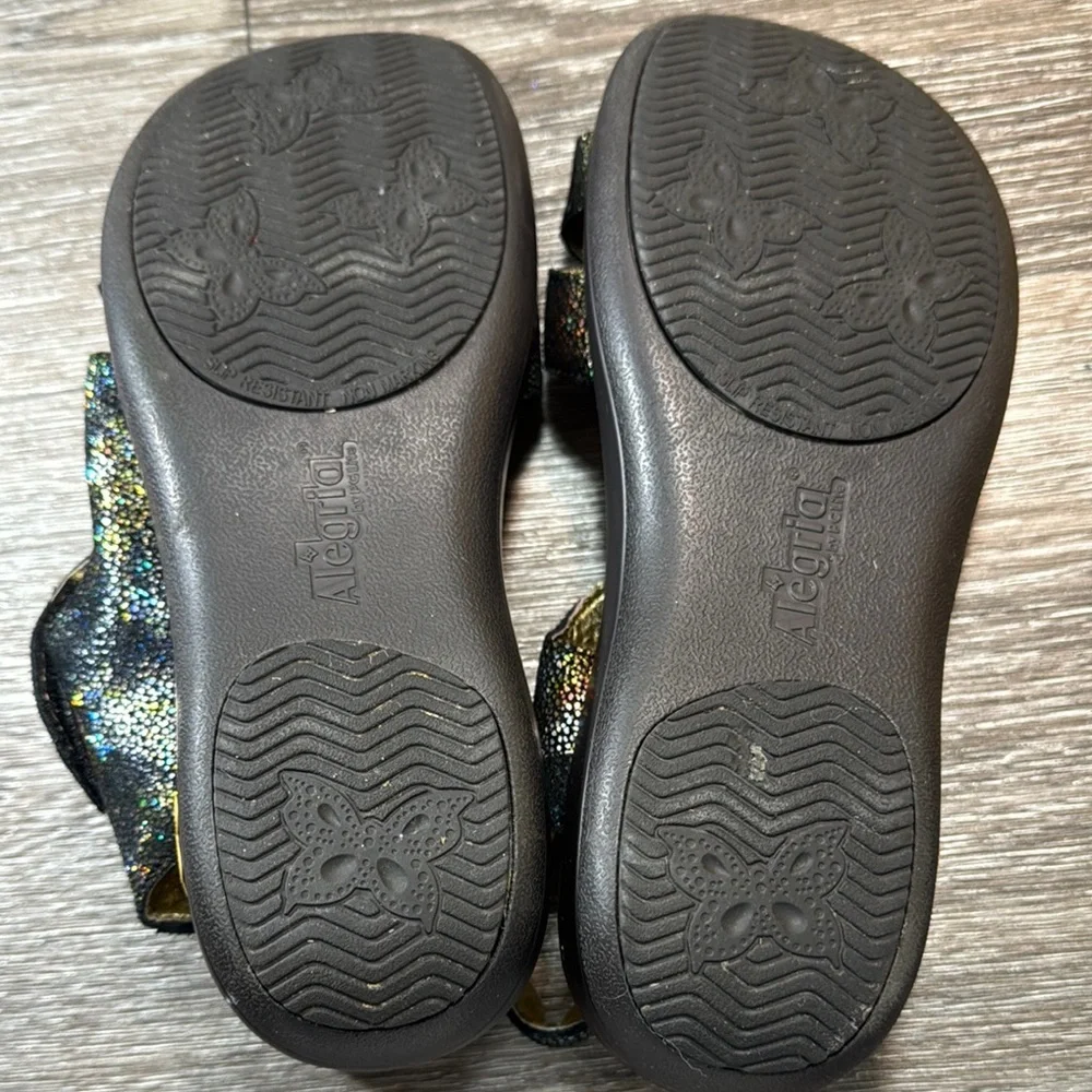 Alegria Black/ gold  Sandals woman’s 39 (b232)